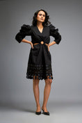 Load image into Gallery viewer, Structured Dress with Applique Hemline