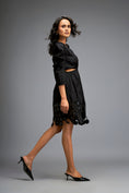 Load image into Gallery viewer, Structured Dress with Applique Hemline