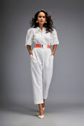 Load image into Gallery viewer, Jumpsuit with Cape Sleeves and Belt