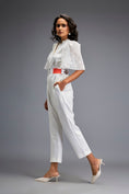 Load image into Gallery viewer, Jumpsuit with Cape Sleeves and Belt
