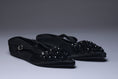 Load image into Gallery viewer, Noir Glimmer Beaded Flats
