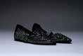 Load image into Gallery viewer, Dazzle Noir Mule Flats