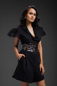 Load image into Gallery viewer, Black Playsuit With Belt