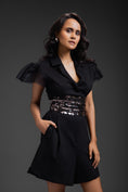 Load image into Gallery viewer, Black Playsuit With Belt