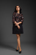 Load image into Gallery viewer, Black Dress With Neon Metallic Detail