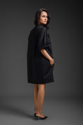 Load image into Gallery viewer, Black Relaxed Straight Fit Dress With Pocket