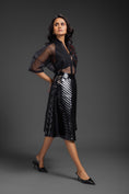 Load image into Gallery viewer, Black Sheer Top With Skirt