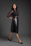 Load image into Gallery viewer, Black Sheer Top With Skirt