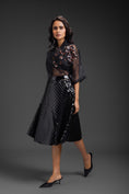 Load image into Gallery viewer, Black Sheer Top With Skirt
