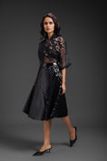 Load image into Gallery viewer, Black Sheer Top With Skirt