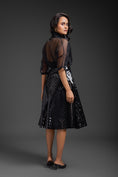 Load image into Gallery viewer, Black Sheer Top With Skirt