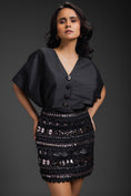 Load image into Gallery viewer, Black Co-ord Set Set With Skirt