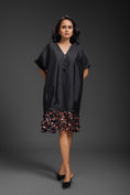 Load image into Gallery viewer, Black Dress With Neon Metallic Detail
