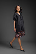 Load image into Gallery viewer, Black Dress With Neon Metallic Detail