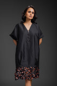 Load image into Gallery viewer, Black Dress With Neon Metallic Detail