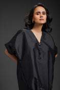 Load image into Gallery viewer, Black Dress With Neon Metallic Detail