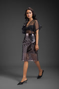 Load image into Gallery viewer, Black Sheer Top With Gunmetal Skirt