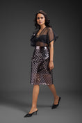 Load image into Gallery viewer, Black Sheer Top With Gunmetal Skirt