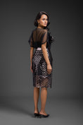 Load image into Gallery viewer, Black Sheer Top With Gunmetal Skirt