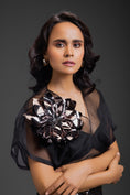 Load image into Gallery viewer, Black Sheer Top With Gunmetal Skirt