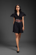 Load image into Gallery viewer, Black Playsuit With Belt