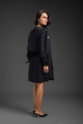 Load image into Gallery viewer, Black Cotton Dress With Neon Metallic Detailing