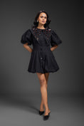 Load image into Gallery viewer, Black Bubble Dress With Sailor Collar Detailing