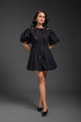 Load image into Gallery viewer, Black Bubble Dress With Sailor Collar Detailing