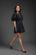 Load image into Gallery viewer, Black Bubble Dress With Sailor Collar Detailing