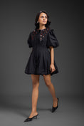 Load image into Gallery viewer, Black Bubble Dress With Sailor Collar Detailing