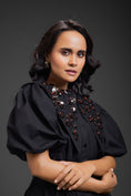 Load image into Gallery viewer, Black Bubble Dress With Sailor Collar Detailing