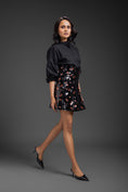 Load image into Gallery viewer, Black Cotton Shirt With Corset Skirt