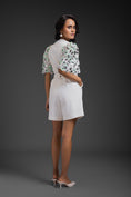 Load image into Gallery viewer, White Playsuit With Neon Metallic Sleeve Detail And Belt