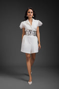 Load image into Gallery viewer, White Playsuit With Belt