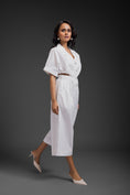 Load image into Gallery viewer, White Jumpsuit With Side Cuts