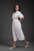 Load image into Gallery viewer, White Jumpsuit With Side Cuts
