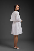 Load image into Gallery viewer, White Cotton Dress With Neon Metallic Detailing