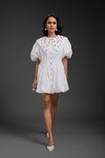 Load image into Gallery viewer, White Bubble Dress With Sailor Collar Detailing