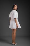 Load image into Gallery viewer, White Bubble Dress With Sailor Collar Detailing