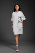 Load image into Gallery viewer, White Relaxed Straight Fit Dress With Pocket