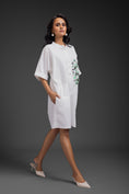 Load image into Gallery viewer, White Relaxed Straight Fit Dress With Pocket