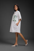 Load image into Gallery viewer, White Relaxed Straight Fit Dress With Pocket