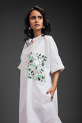 Load image into Gallery viewer, White Relaxed Straight Fit Dress With Pocket