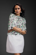 Load image into Gallery viewer, White Dress With Neon Metallic Detail