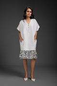 Load image into Gallery viewer, White Dress With Neon Metallic Detail