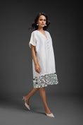 Load image into Gallery viewer, White Dress With Neon Metallic Detail