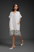 Load image into Gallery viewer, White Dress With Neon Metallic Detail