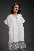Load image into Gallery viewer, White Dress With Neon Metallic Detail