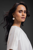 Load image into Gallery viewer, White Dress With Neon Metallic Detail