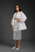 Load image into Gallery viewer, White Blazer With Organza Skirt